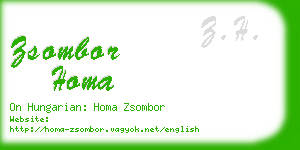 zsombor homa business card